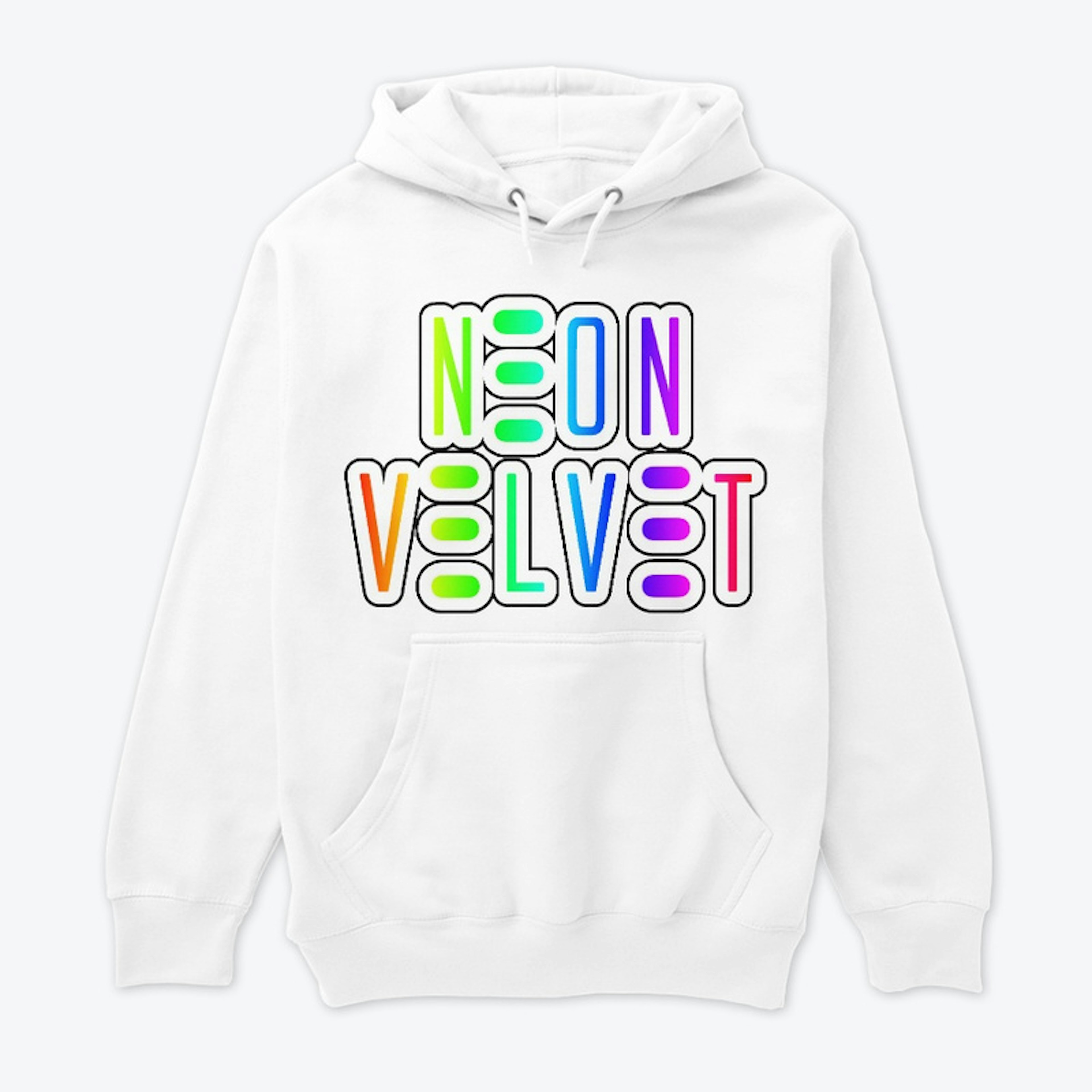 Neon Velvet Rainbow Hoodie