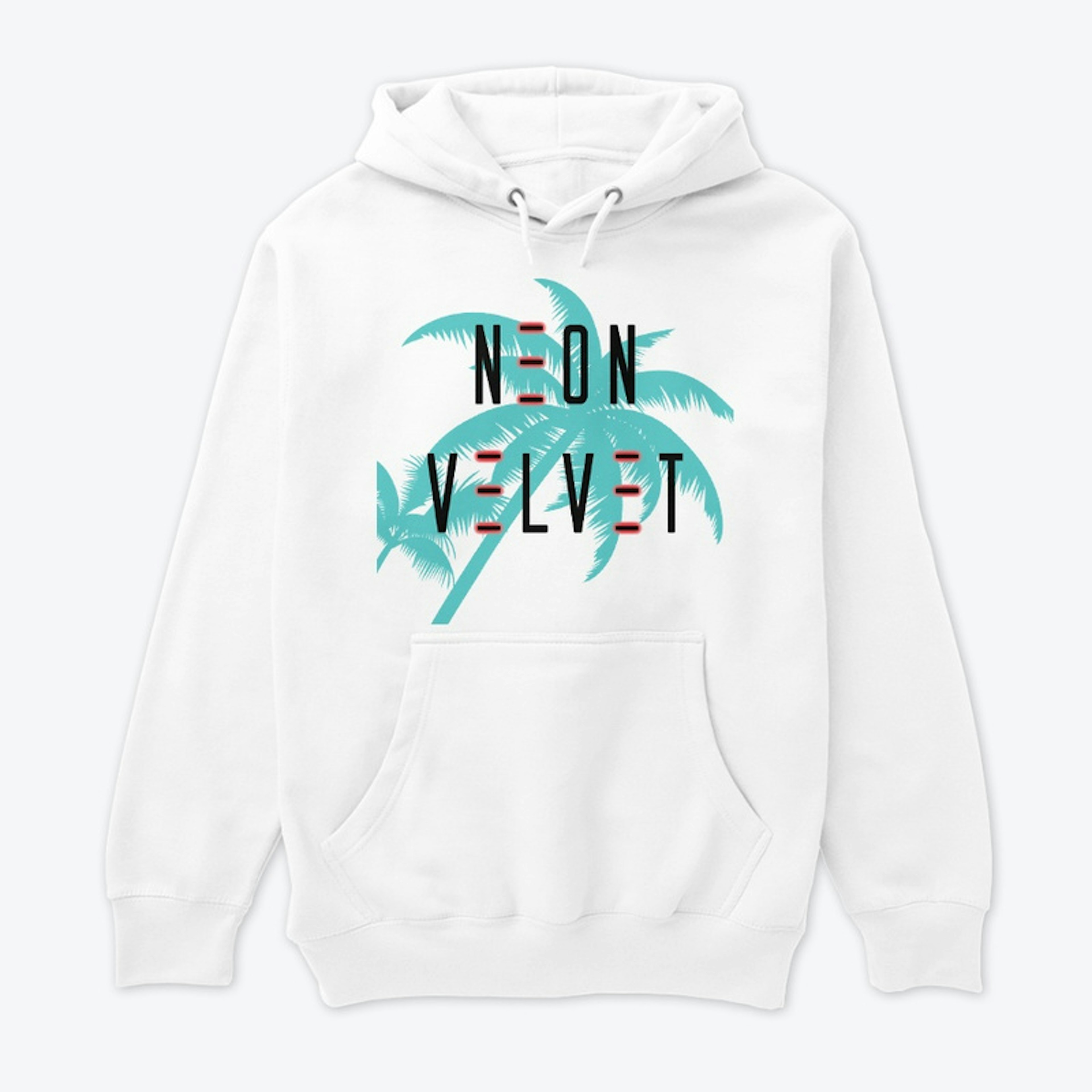 Neon Velvet Palm Tree Hoodie