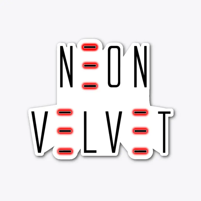 Neon Velvet Logo Sticker