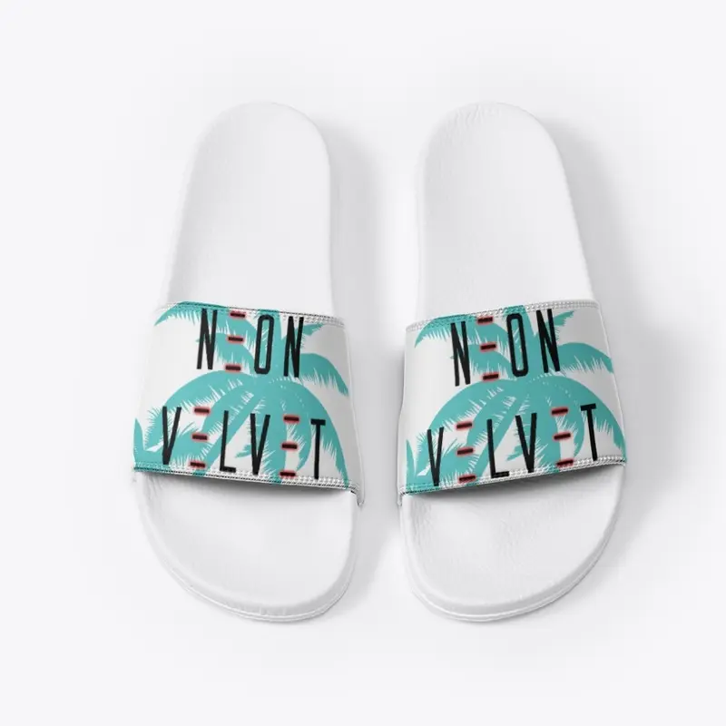 Neon Velvet Slides