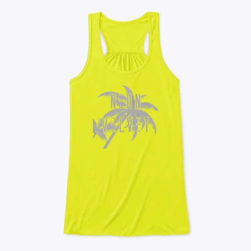 Neon Velvet Grey Flowy Tank 